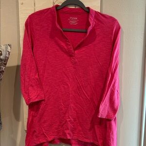 Chico's Vibrant Pink Long Sleeve Top